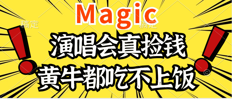 2024年最火爆的演唱会项目,最轻松的销售,让你躺着赚钱,日入1000