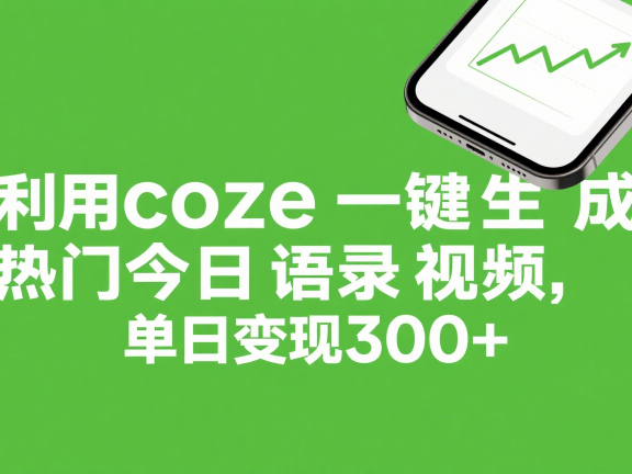 利用coze一键生成热门今日语录视频,单日变现300+